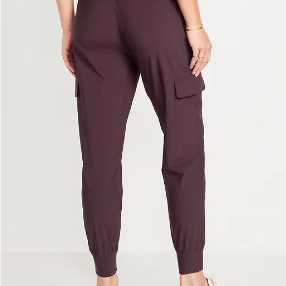 High rise sleektech burgundy joggers size xxl - Picture 3 of 3